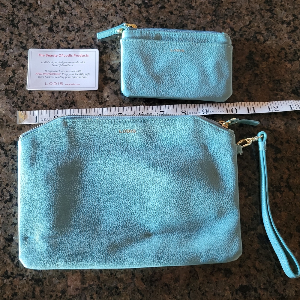 Lodis Turquoise Wristlet Set with Gold Accents